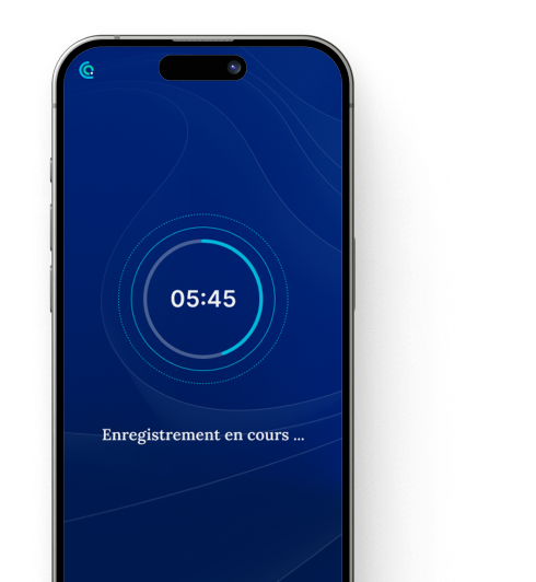 Application Apneal – enregistrement en cours